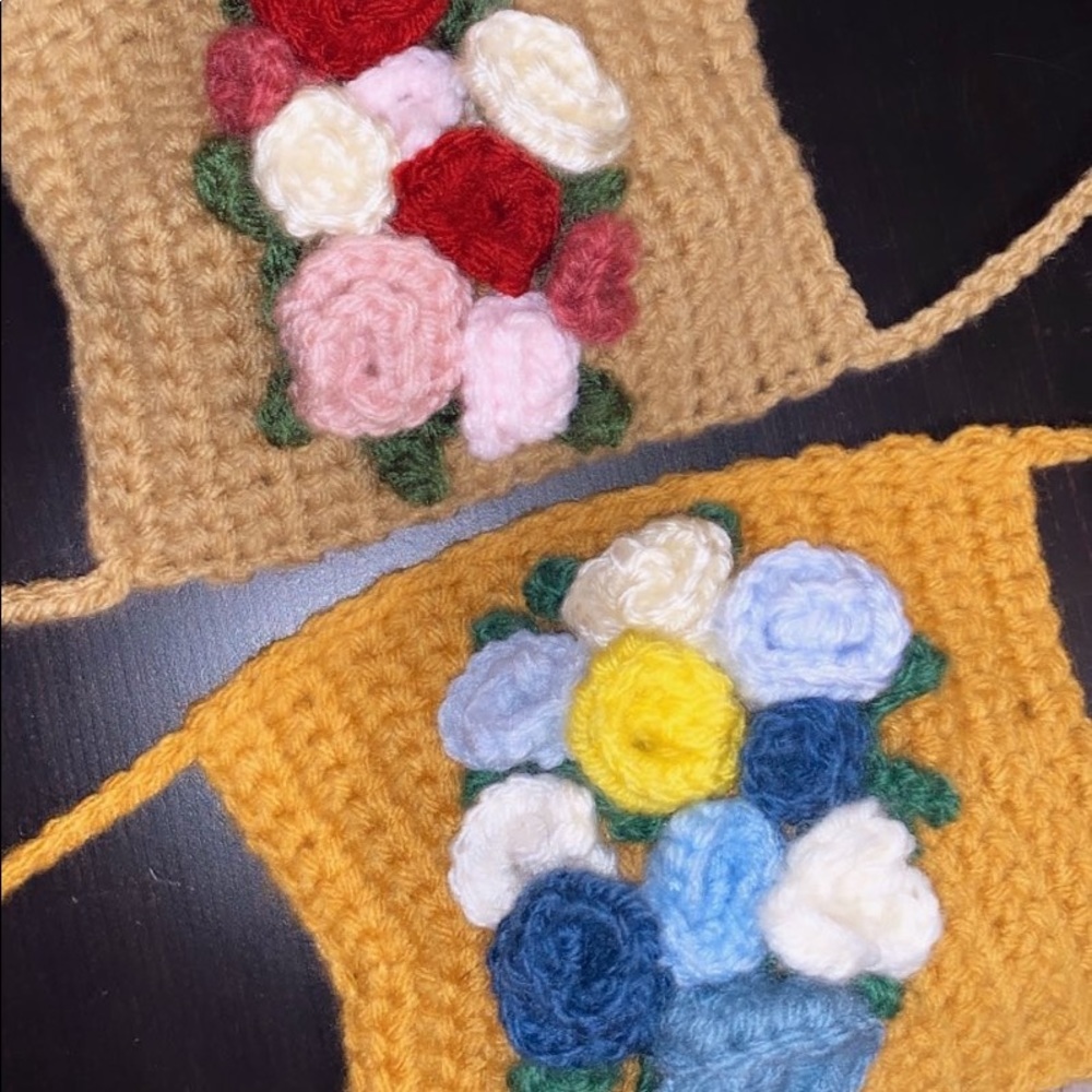 Crochet Frida Face Mask  😷 - Picture 2 of 6